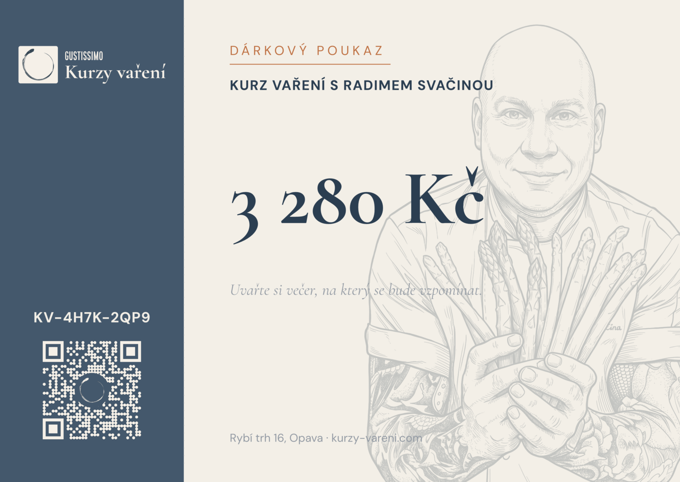 Dárkový poukaz na kurz vaření s Radimem Svačinou